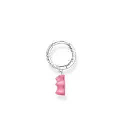   Thomas Sabo CR726-052-9 ezüst egy karika fülbevaló ékszer  rózsaszín arany Bears 28,0 mm női fülbevaló