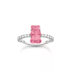   Thomas Sabo TR2459-052-9-54 ezüst gyűrű  rózsaszín arany Bears és cirkónia női gyűrű