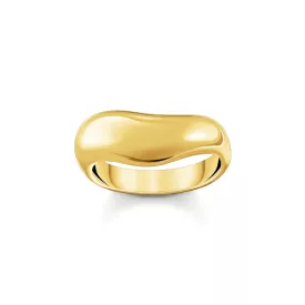   Thomas Sabo TR2473-413-39-54 Bold - arany-bevonatú gyűrű in curved alak női gyűrű