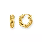 Thomas Sabo CR742-413-39 Bold - arany-bevonatú karika fülbevaló ékszer 20,0 mm Intertwined design női fülbevaló