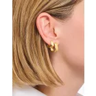 Thomas Sabo CR743-413-39 Bold - arany-bevonatú szögletes karika fülbevaló ékszer 13,4 mm női fülbevaló