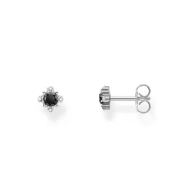   Thomas Sabo H2311-643-11 ezüst pötty fülbevaló ékszer  fekete kő + cirkónia női fülbevaló