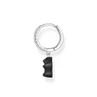 Thomas Sabo CR726-052-11 ezüst egy creole  fekete arany Bear medál női fülbevaló