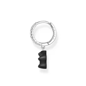   Thomas Sabo CR726-052-11 ezüst egy creole  fekete arany Bear medál női fülbevaló