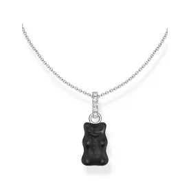   Thomas Sabo KE2209-052-11-L45V nyaklánc ékszer  fekete arany Bear medál és cirkónia női Lánc