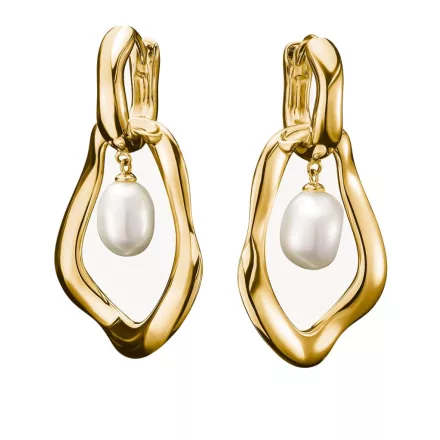 Thomas Sabo H2321-430-14 karika fülbevaló ékszer  pearls-medál természetes Beauty arany-bevonatú női fülbevaló