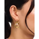 Thomas Sabo H2321-430-14 karika fülbevaló ékszer  pearls-medál természetes Beauty arany-bevonatú női fülbevaló