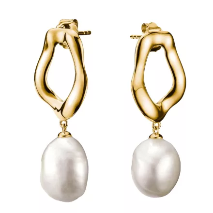 Thomas Sabo H2322-430-14 fülbevaló ékszer  Gyöngy természetes Beauty arany-bevonatú női fülbevaló