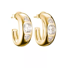   Thomas Sabo CR759-414-14 karika fülbevaló ékszer  fehér cirkónia Kövek 20,0 mm arany-bevonatú női fülbevaló