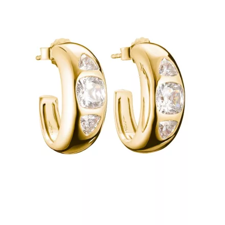 Thomas Sabo CR759-414-14 karika fülbevaló ékszer  fehér cirkónia Kövek 20,0 mm arany-bevonatú női fülbevaló