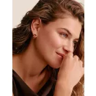 Thomas Sabo H2340-414-10 pötty fülbevaló ékszer szív garnet piros Elyndra arany-bevonatú 18,0 mm női fülbevaló