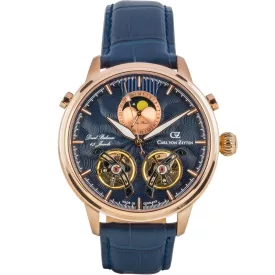   Carl  Zeyten CVZ0060RBLS férfi óra karóra Durbach automata Holdfázis limitált kiadás 46mm 5ATM  karóra