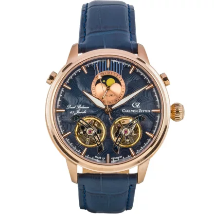 Carl  Zeyten CVZ0060RBLS férfi óra karóra Durbach automata Holdfázis limitált kiadás 46mm 5ATM  karóra
