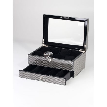 Rothenschild óra karóra doboz RS-2268-8CA for 8 carbon Watchbox