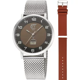   ETT Eco Tech idő EGS-11624-22MS férfi óra karóra Atacama Solar Radio Controlled 40mm 5ATM karóra