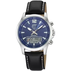   ETT Eco Tech idő EGA-11714-31L férfi óra karóra Radio-controlled Solar Drive Professional Kronográf Óra 45mm 5ATM  karóra