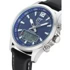 ETT Eco Tech idő EGA-11714-31L férfi óra karóra Radio-controlled Solar Drive Professional Kronográf Óra 45mm 5ATM  karóra