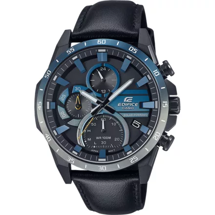 Casio EQS-940NL-1AVUEF férfi óra karóra Edifice Nighttime drive Kronográf Óra Solar 50mm 10ATM  karóra