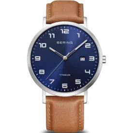   Bering 18640-567 férfi's Titanium férfi óra karóra 40mm 5ATM karóra