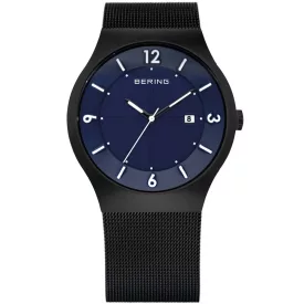   Bering Solar óra karóra klasszikus 14440-227 férfi óra karóra fekete kék 40 mm karóra
