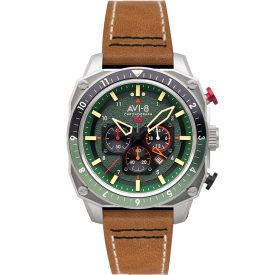   AVI-8 AV-4100-01 férfi óra karóra Hawker Hunter Dual idő Kronográf Óra 43mm 5ATM karóra
