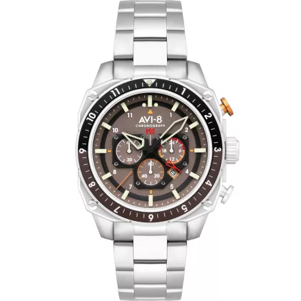 AVI-8 AV-4100-33 férfi óra karóra Hawker Hunter Dual idő Kronográf Óra 43mm 5ATM karóra