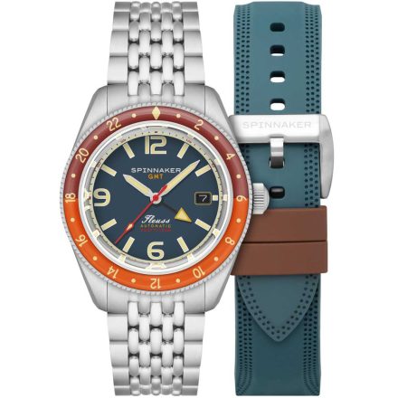 Spinnaker SP-5120-55 férfi óra karóra Fleuss GMT automata szett 43mm 15ATM