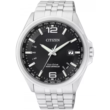 Citizen Eco-Drive elegáns CB0010-88E 4-zóna Radio Controlled óra karóra 43 mm 100M karóra