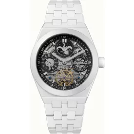   Ingersoll I15101 The Broadway kerámia Dual idő automata férfi óra karóra 43mm 5ATM karóra
