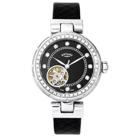   Rotary LS003/A/13 Skeleton női óra karóra automata 34mm 5ATM karóra
