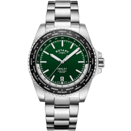 Rotary GB05370/78 Henley Világidőzítő férfi óra karóra 41mm 10ATM