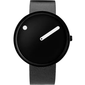   PICTO 43361-4120B Unisex férfi női óra karóra fekete és fehér 40mm 5ATM karóra