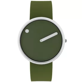   Picto 43396-7764S Unisex férfi női friss olivazöld szilikon 40mm 5ATM  karóra