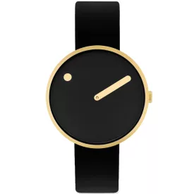   Picto 34087-4114G Unisex férfi női fekete 34mm 5ATM  karóra