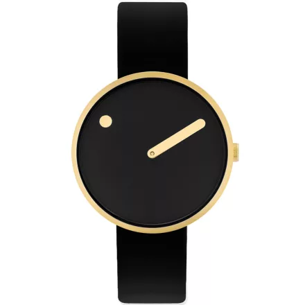 Picto 34087-4114G Unisex férfi női fekete 34mm 5ATM  karóra