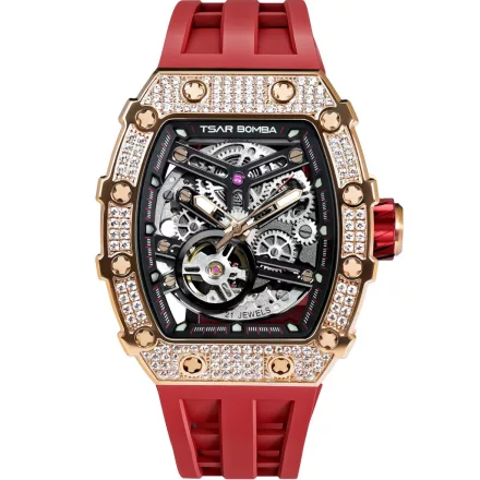 Tsar Bomba TB8208D-07 férfi óra karóra Elemental cirkónia automata 44mm 5ATM  karóra