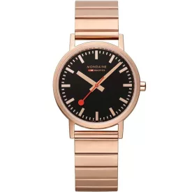   Mondaine A660.30314.16SBR klasszikus fekete és rózsaszín 36mm 3ATM karóra