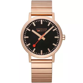   Mondaine A660.30360.16SBR klasszikus fekete és rózsaszín 40mm 3ATM karóra