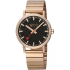 Mondaine A660.30360.16SBR klasszikus fekete és rózsaszín 40mm 3ATM karóra