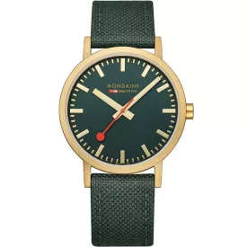   Mondaine A660.30360.60SBS klasszikus zöld és arany 40mm 3ATM karóra