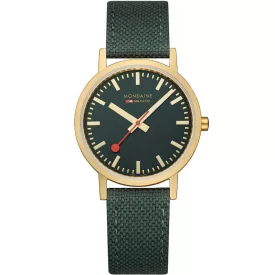   Mondaine A660.30314.60SBS női óra karóra klasszikus zöld és arany 36mm 3ATM karóra