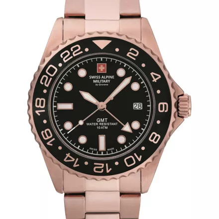 Swiss Alpine Military 7052.1167 GMT diver 42mm 10ATM karóra