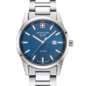   Swiss Alpine Military 7767.1135 női óra karóra Argos ezüst kék 34mm 10ATM karóra