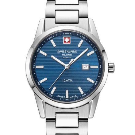 Swiss Alpine Military 7767.1135 női óra karóra Argos ezüst kék 34mm 10ATM