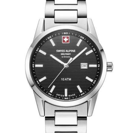 Swiss Alpine Military 7767.1137 női óra karóra Argos ezüst fekete 34mm 10ATM karóra