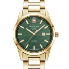 Swiss Alpine Military 7767.1114 női óra karóra Argos arany zöld 34mm 10ATM karóra