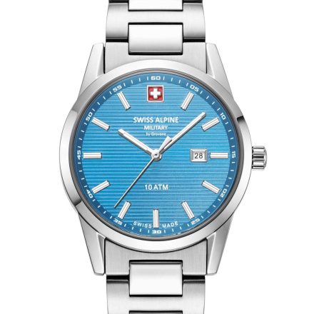 Swiss Alpine Military 7767.1131 női óra karóra Argos ezüst világos kék 34mm 10ATM