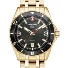Swiss Alpine Military 7034.1117 férfi óra karóra Sierra arany fekete 42mm 10ATM karóra