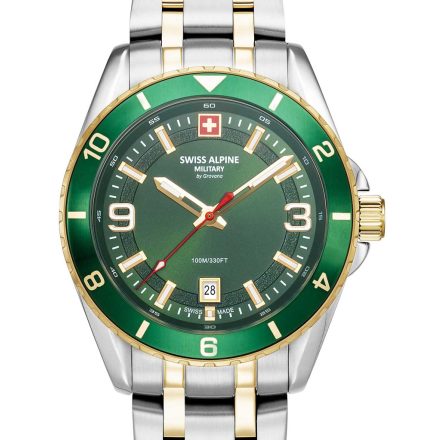 Swiss Alpine Military 7034.1144 férfi óra karóra Sierra két tónusú zöld 42mm 10ATM