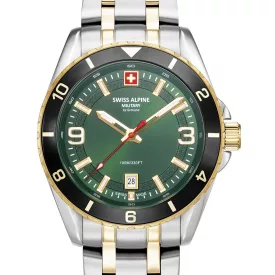   Swiss Alpine Military 7034.1148 férfi óra karóra Sierra két tónusú fekete 42mm 10ATM karóra